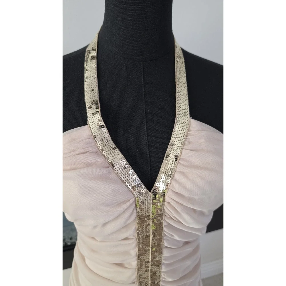 Studio 1940 Y2K Hollywood Glamour  Ruched Halter Formal Evening Whimsigoth SZ 16